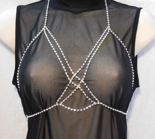 Rhinestone Body Chain-Rhinestone Bra-U.S.A Next Day Shipping