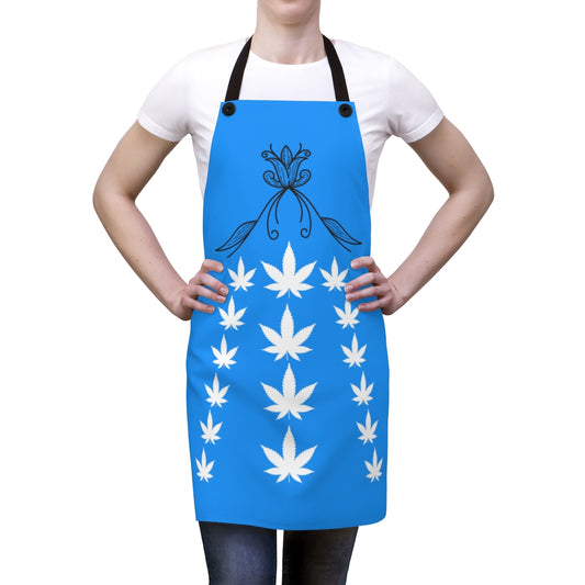 Bellissimo Blue Cannabis Apron
