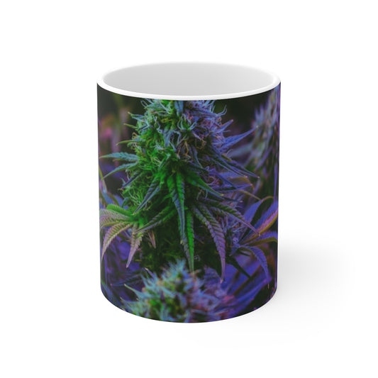 The Purple Cannabis White Ceramic Mug