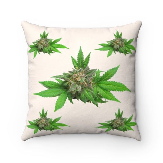 Semplicemente Cannabis Polyester Square Pillow