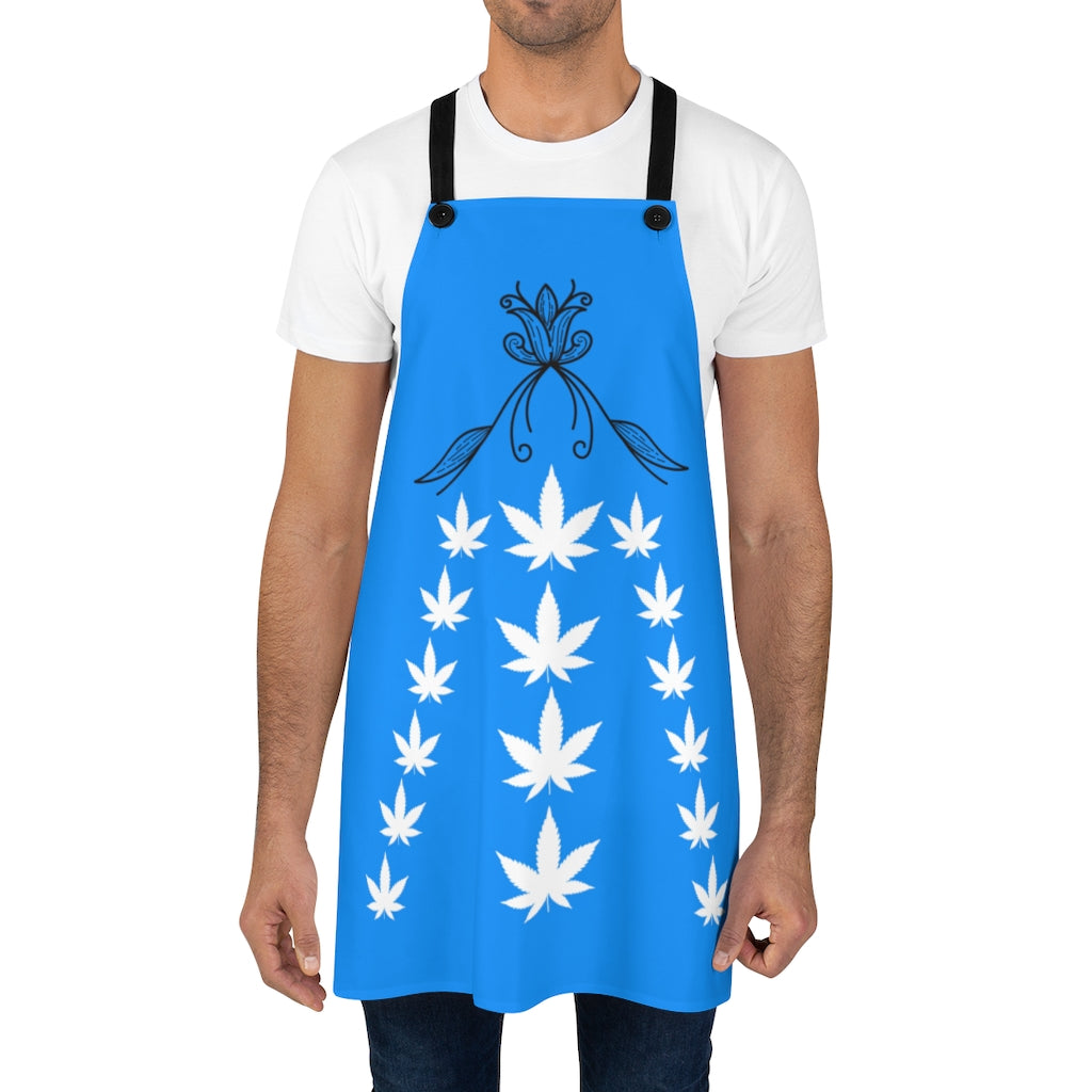 Bellissimo Blue Cannabis Apron