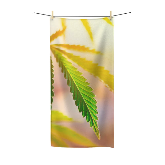 Sunrise Sunset Cannabis Custom Designed Towel . A Unique Cannabis Gift For Friends & Family. Cannabis Decor For Your Home.