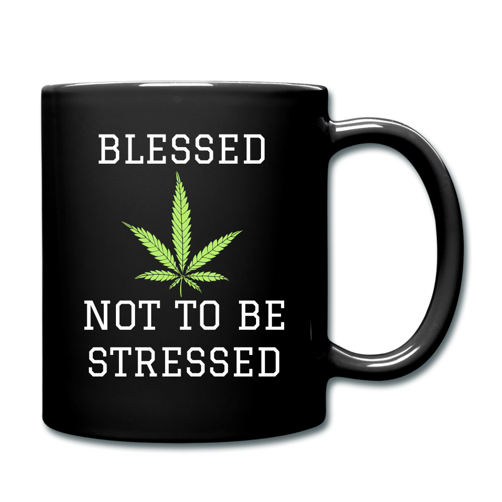 Blessed Not To Be Stressed Mug - black