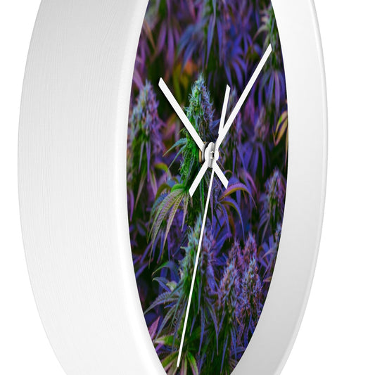 The Purple Cannabis Wall Clock