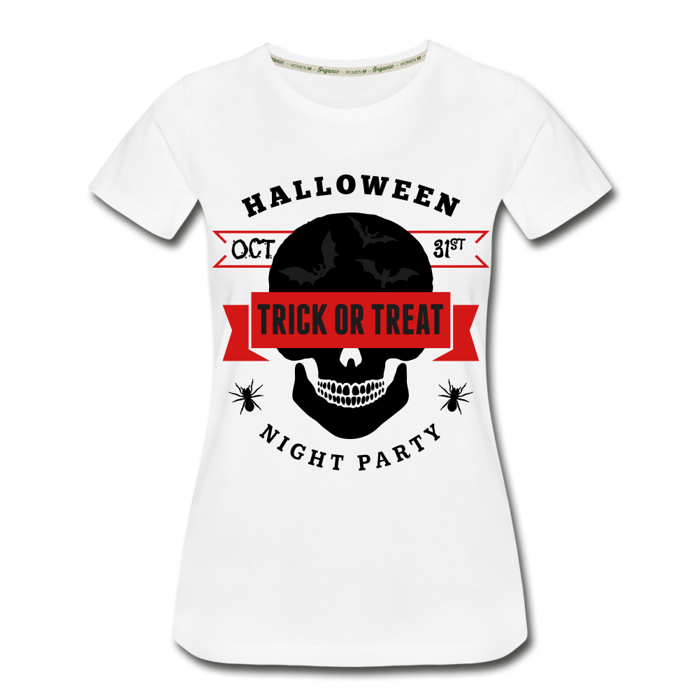 Halloween Night Party Women’s Organic T-Shirt - white