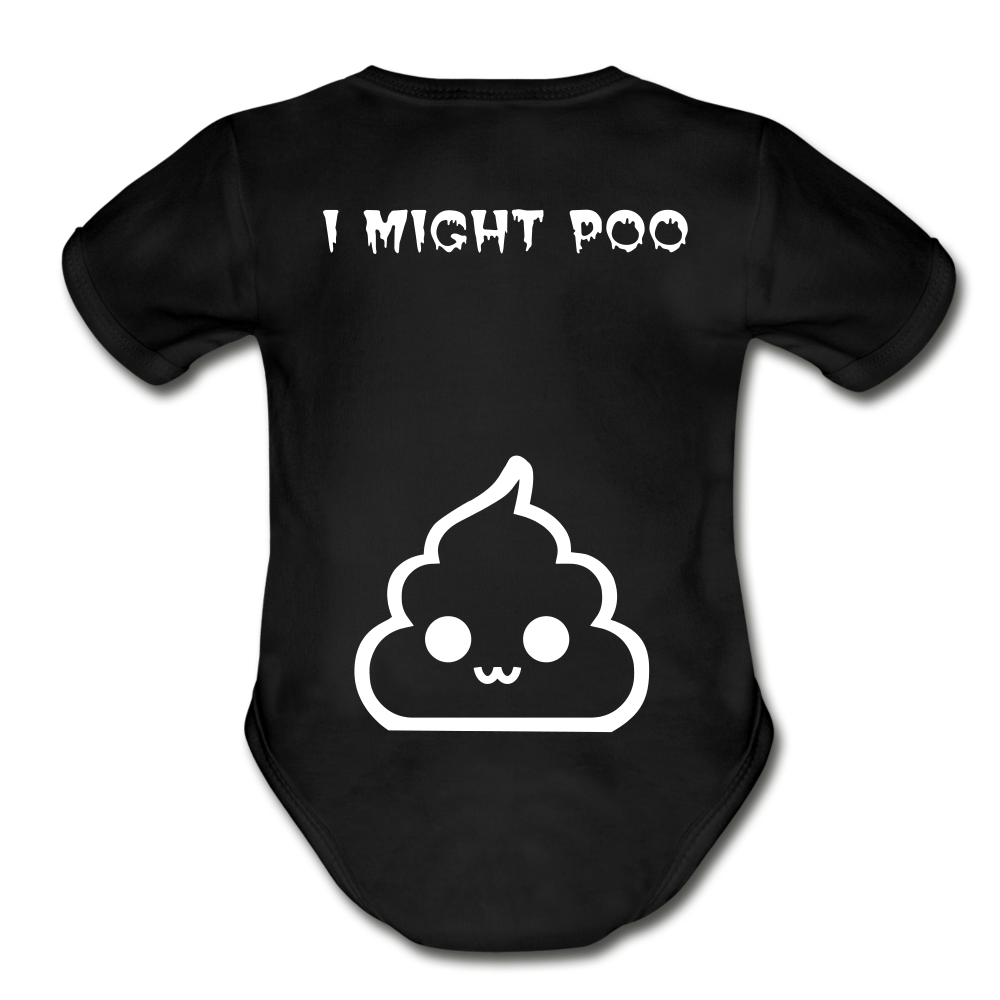 Organic Short Sleeve Baby Bodysuit - black