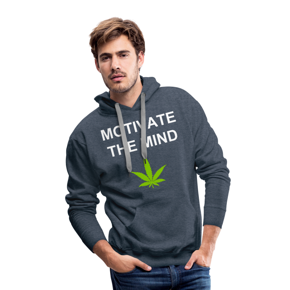 Motivate The Mind Men’s Premium Hoodie - heather denim