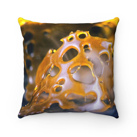 Cannabis Wax Spun Polyester Square Pillow