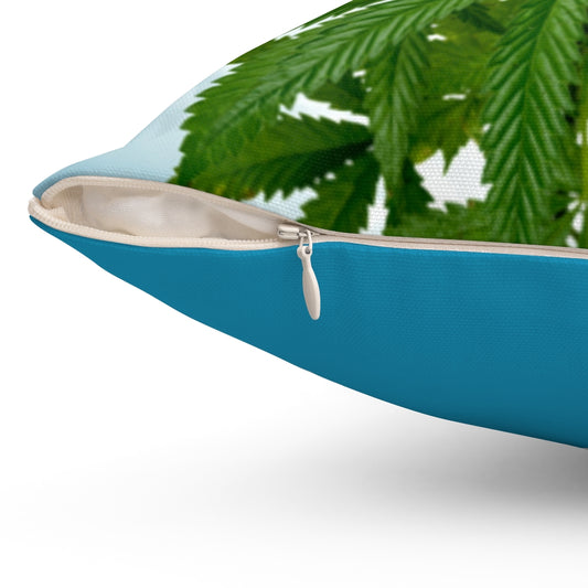 Cannabis Tra Le Nuvole Spun Polyester Square Pillow