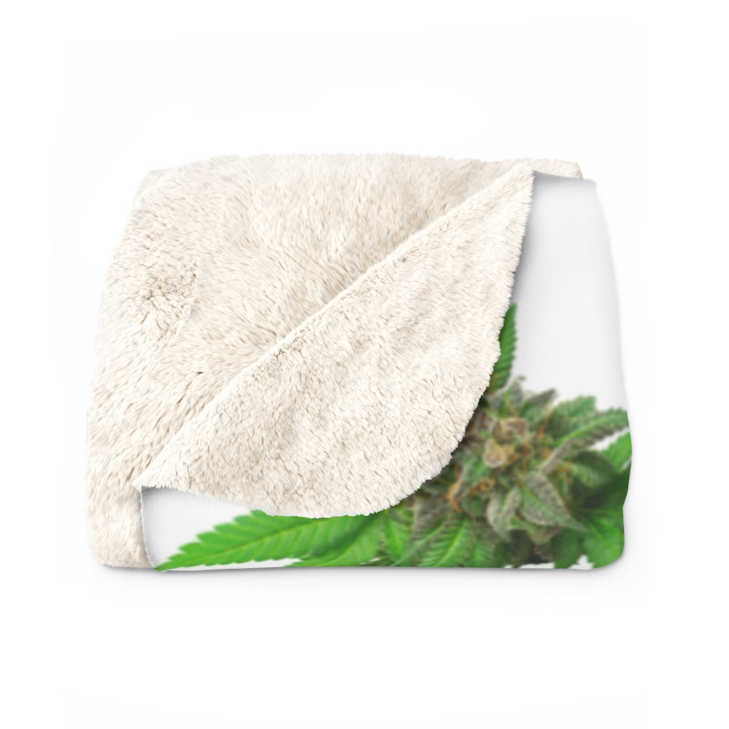 Semplicemente Cannabis Sherpa Fleece Blanket
