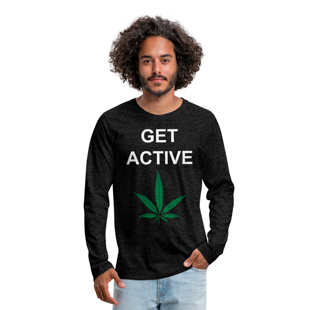Men's Premium Long Sleeve T-Shirt - charcoal gray