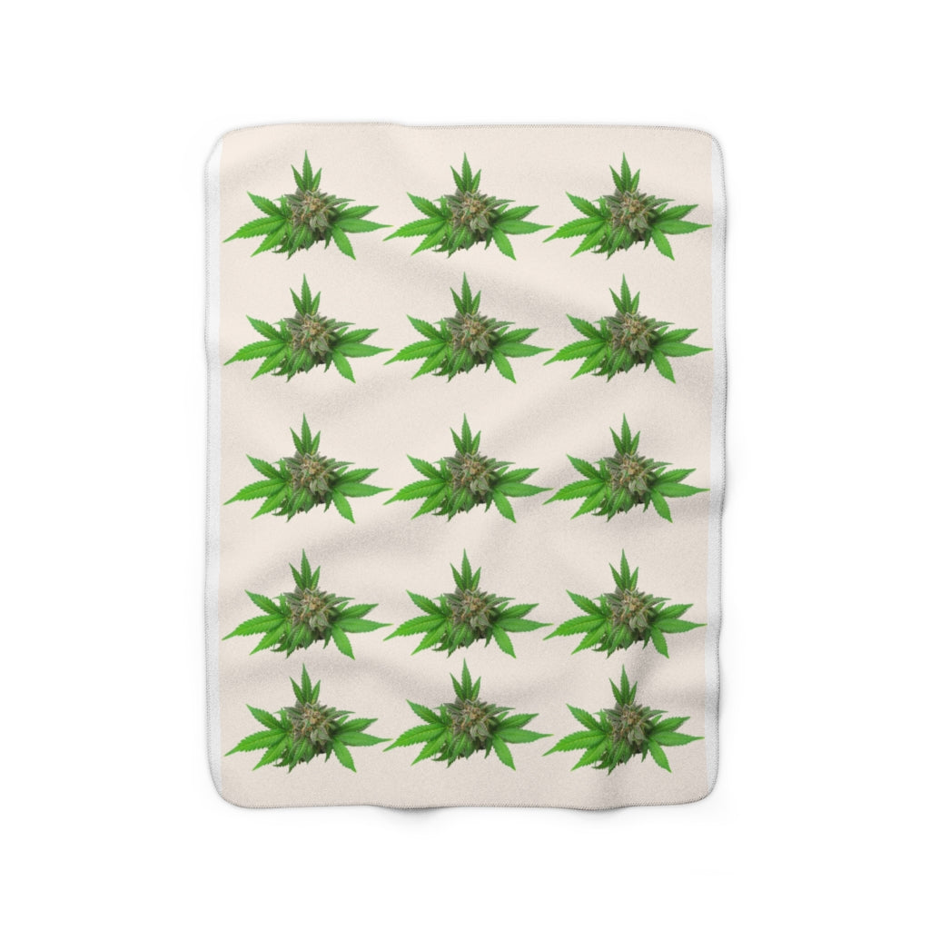 Semplicemente Cannabis Sherpa Fleece Blanket