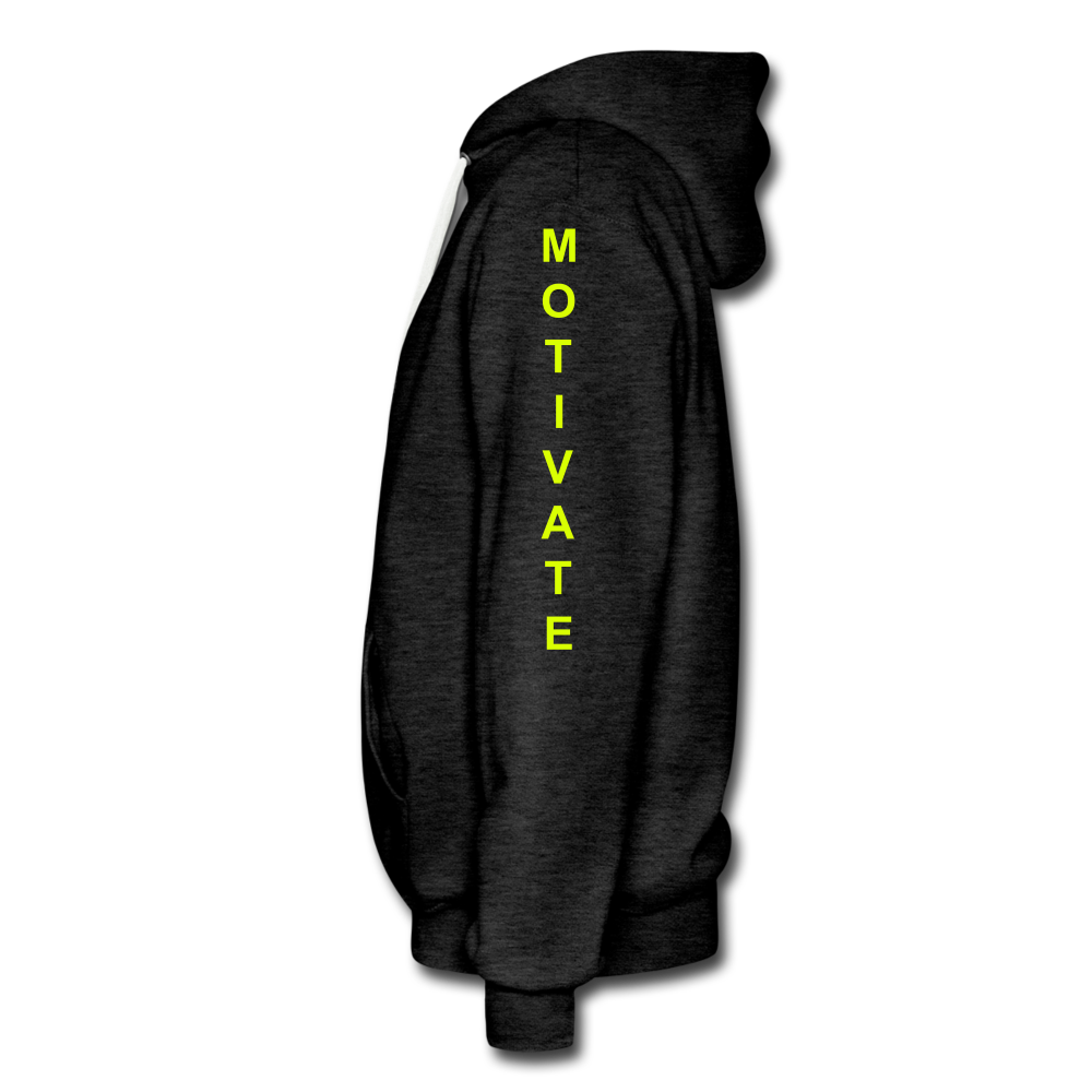 Motivate The Mind Men’s Premium Hoodie - charcoal gray