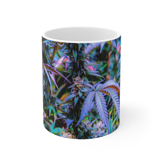The Rainbow Cannabis White Ceramic Mug