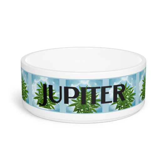Customizable Cannabis Pet Bowl- Cannabis Tra Le Nuvole Pet Bowl