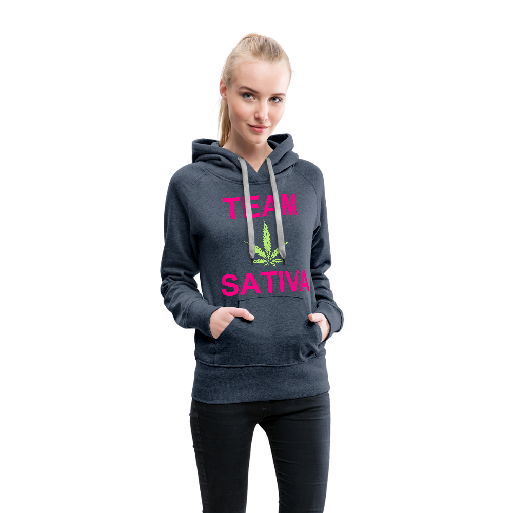 Team Sativa Women's Hoodie - heather denim