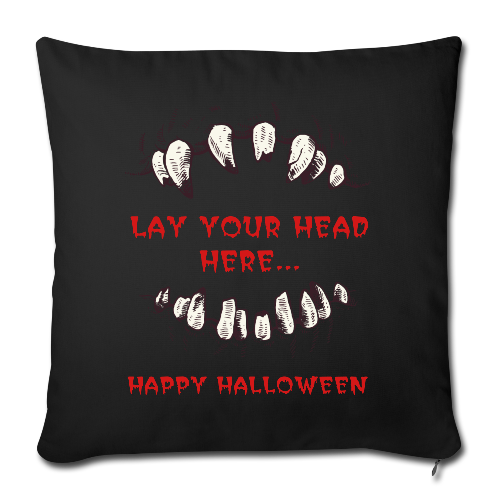 Throw Pillow Cover 18” x 18” - black
