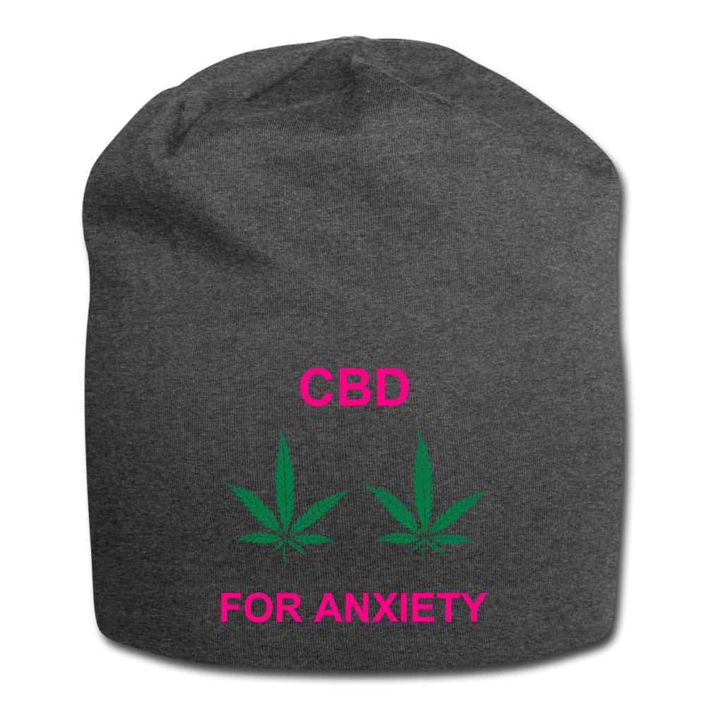 Anxiety Jersey Beanie - charcoal gray