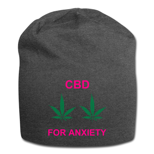 Anxiety Jersey Beanie - charcoal gray