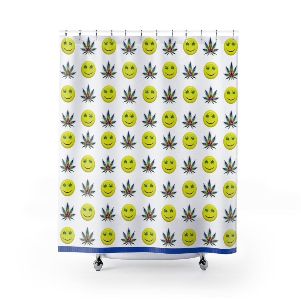 Faccina Cannabis Shower Curtain