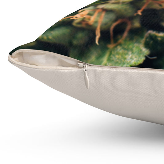 CannaBloom Cannabis Polyester Square Pillow