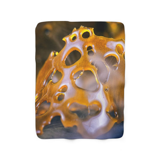 Cannabis Wax Sherpa Fleece Blanket