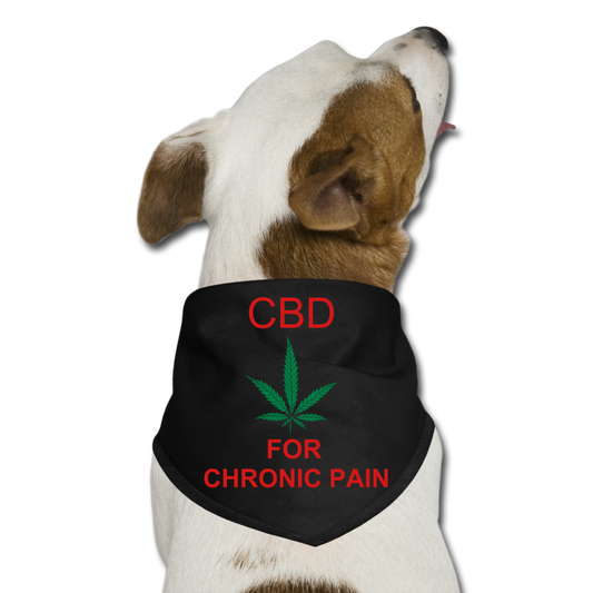 Chronic Pain Dog Bandana - black