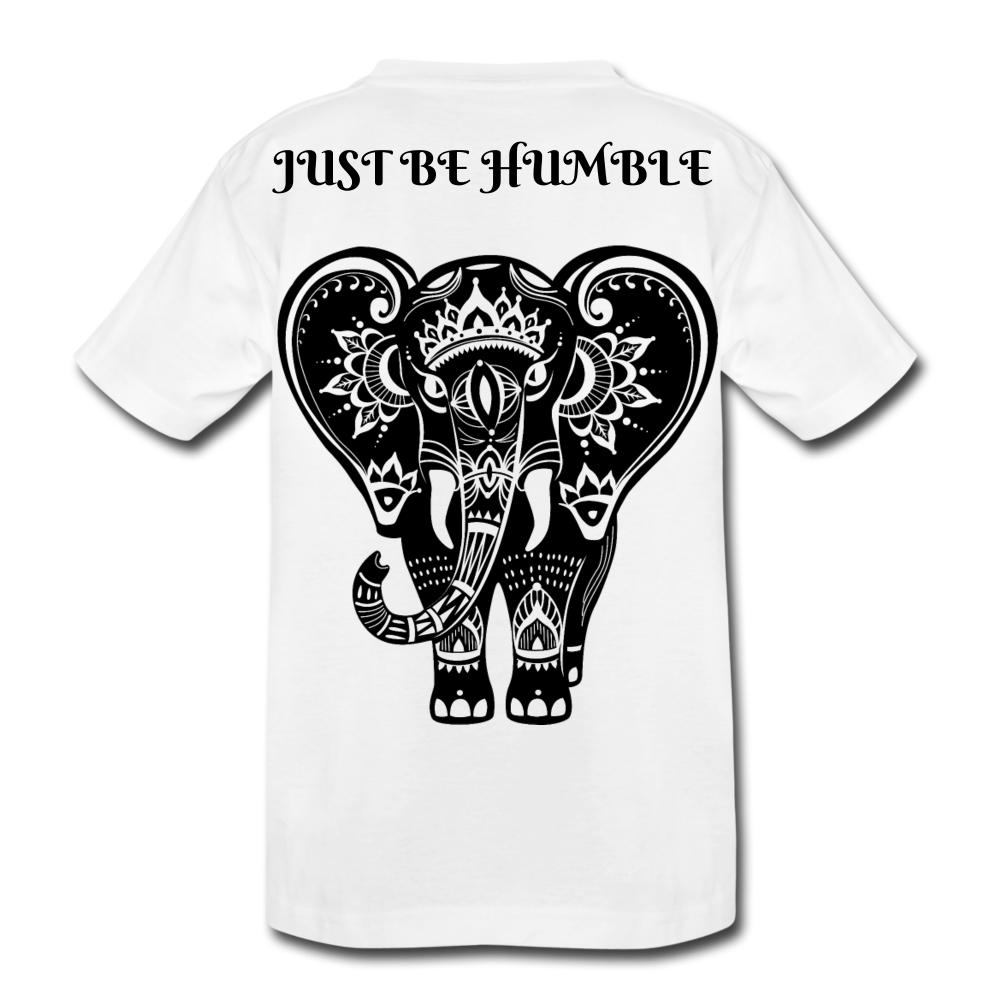 Just Be Kind Just Be Humble Kids' Premium T-Shirt - white