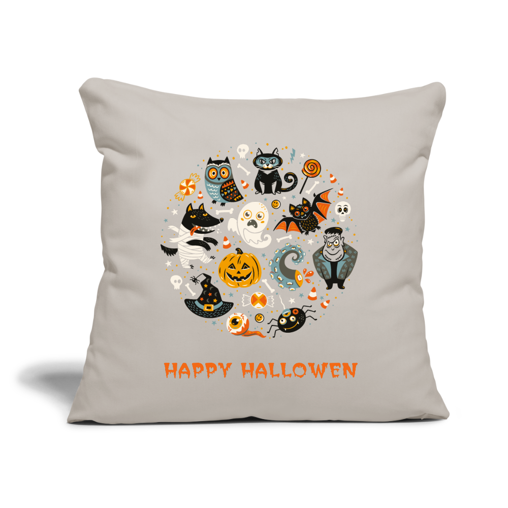 Throw Pillow Cover 18” x 18” - light grey