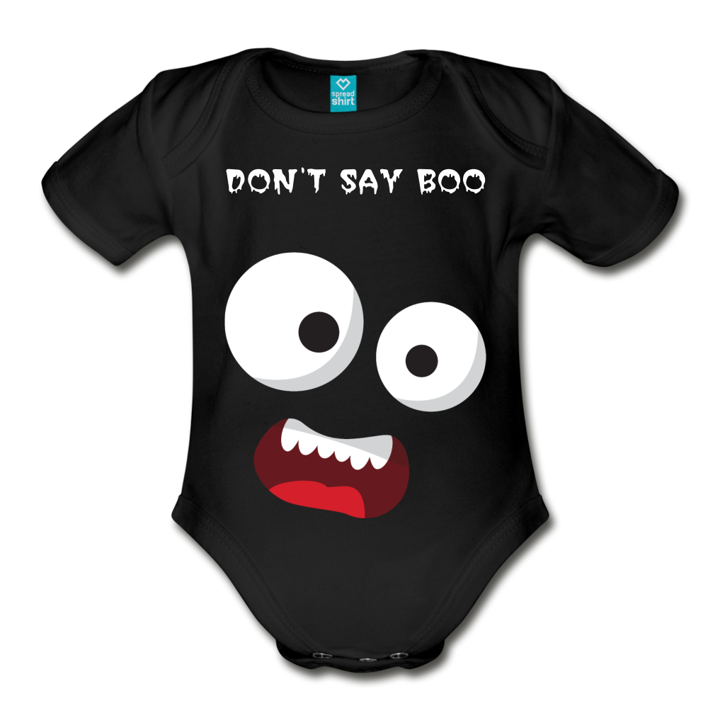 Organic Short Sleeve Baby Bodysuit - black