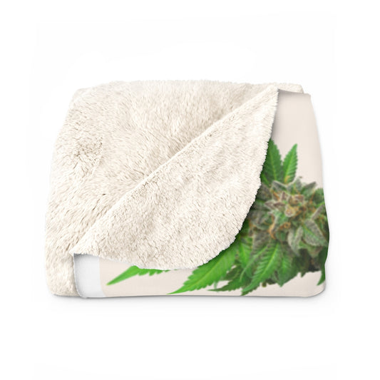 Semplicemente Cannabis Sherpa Fleece Blanket