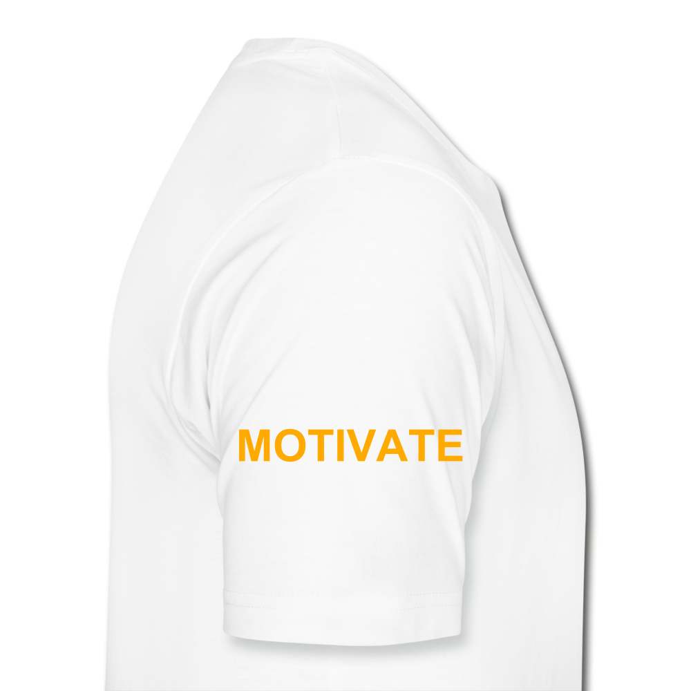 Motivate The Mind Men’s Premium Organic T-Shirt - white