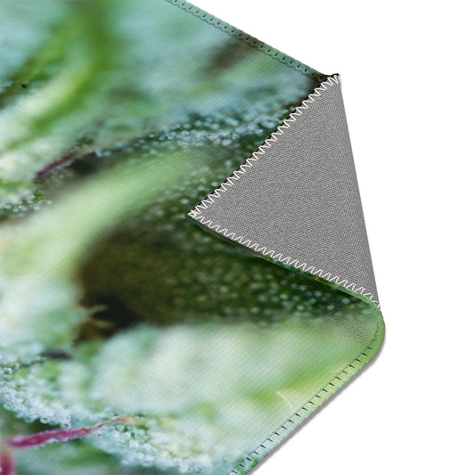 Blooming With Purple Cannabis Area Rugs