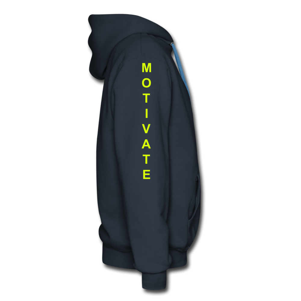 Motivate The Mind Men’s Premium Hoodie - navy