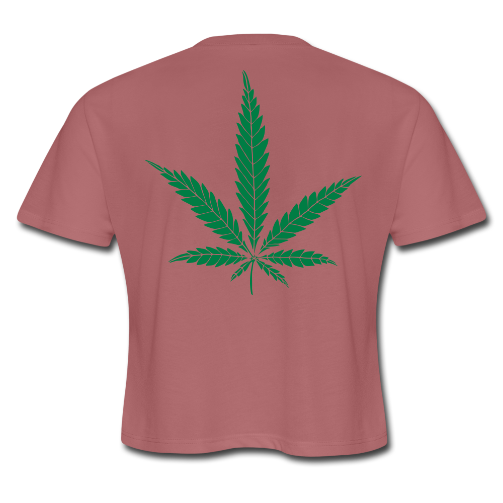 Mind Body Spirit Women's Cropped T-Shirt - mauve