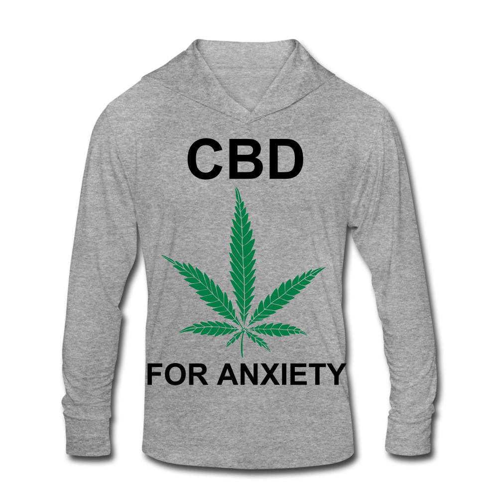 Anxiety Tri-Blend Hoodie Shirt - heather gray
