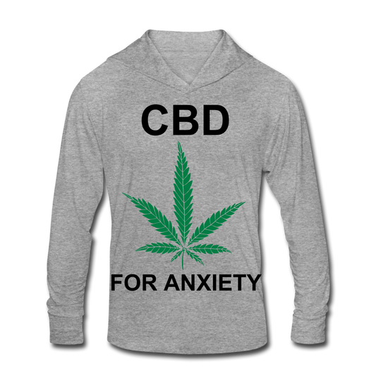 Anxiety Tri-Blend Hoodie Shirt - heather gray