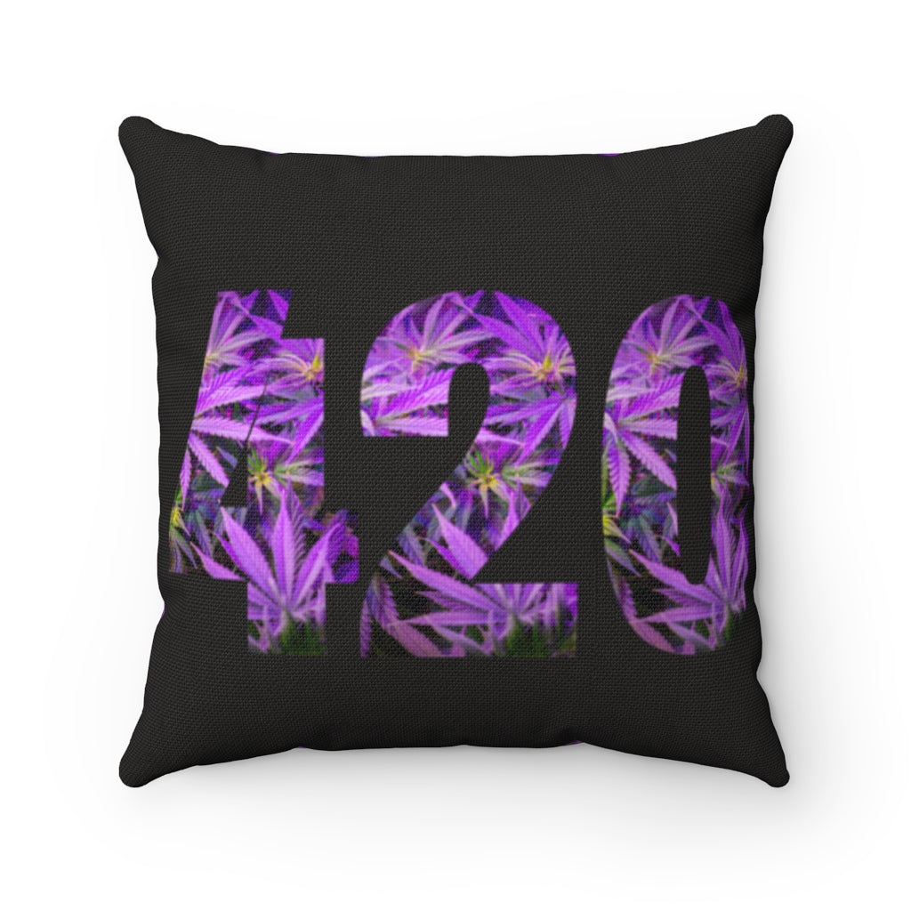 Cannabis 420 Polyester Square Pillow