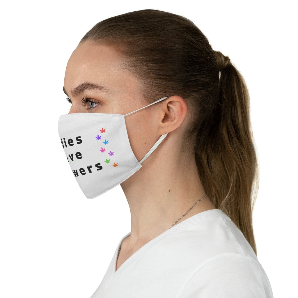 Ladies Love Flowers Cannabis Fabric Face Mask