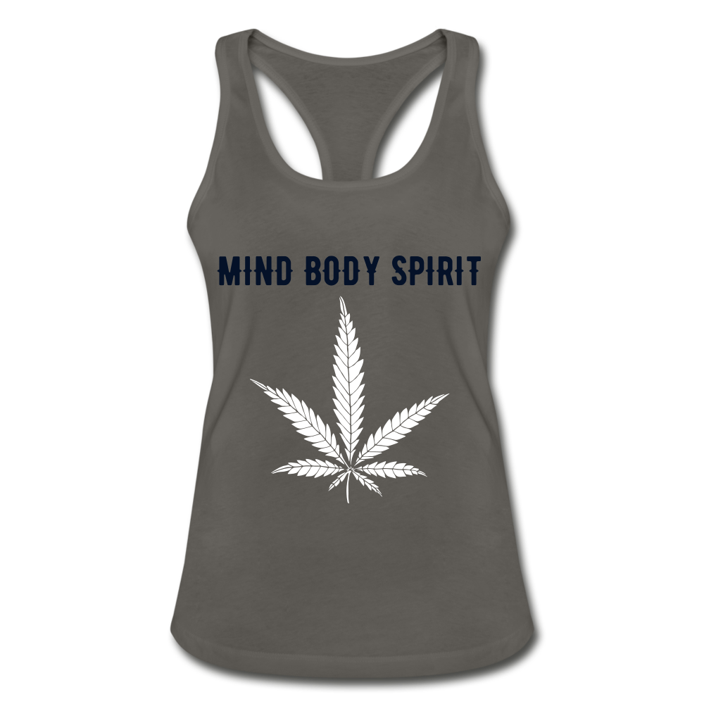 Mind Body Spirit  Racerback Tank Top - charcoal