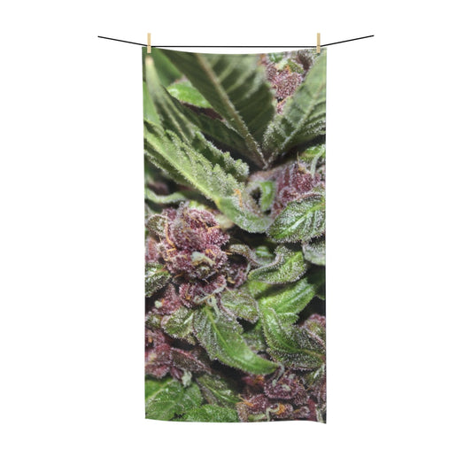 The Cannabis Buds Custom Designed Towel .  A Unique Cannabis Gift For Friends & Family. Cannabis Decor For Your Home.