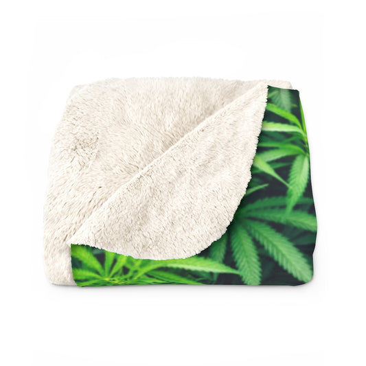 Mr. & Mrs. Cannabis Sherpa Fleece Blanket