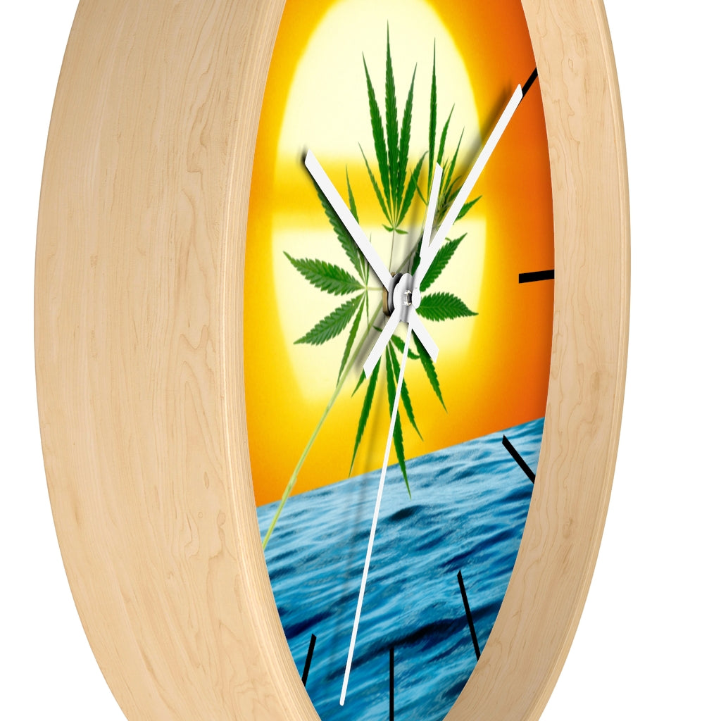 Un'alba Con La Cannabis Wall clock