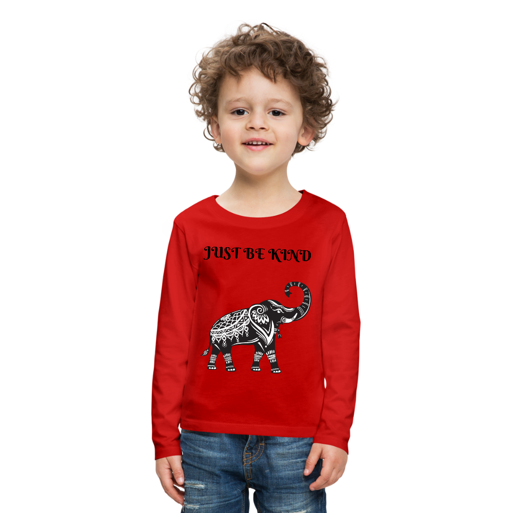 Just Be Kind, Just Be Humble Kids' Premium Long Sleeve T-Shirt - red