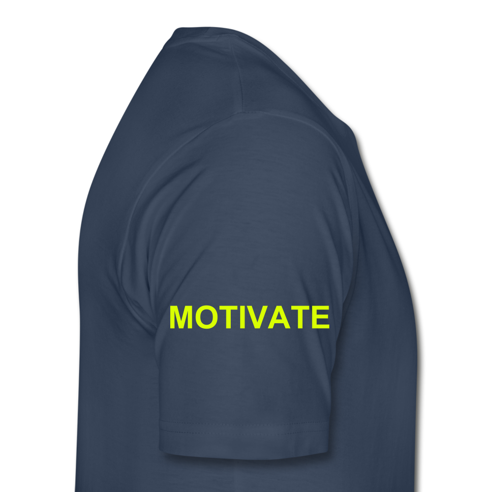 Motivate The Mind Men’s Premium Organic T-Shirt - navy
