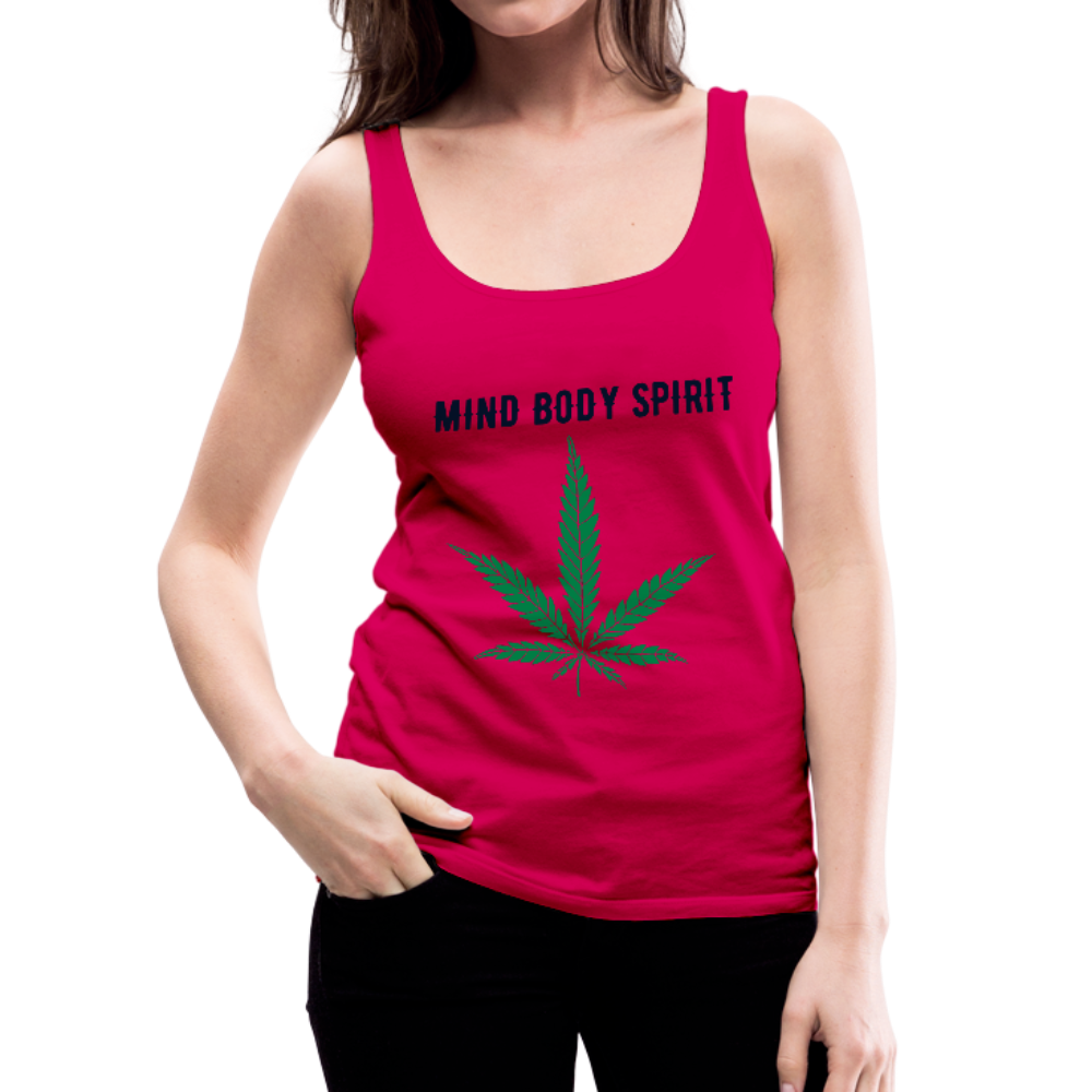 Mind Body Spirit Women’s Premium Tank Top - dark pink