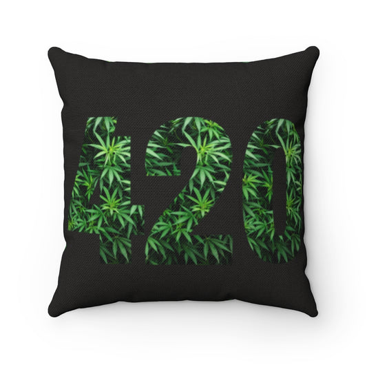 Cannabis 420 Polyester Square Pillow