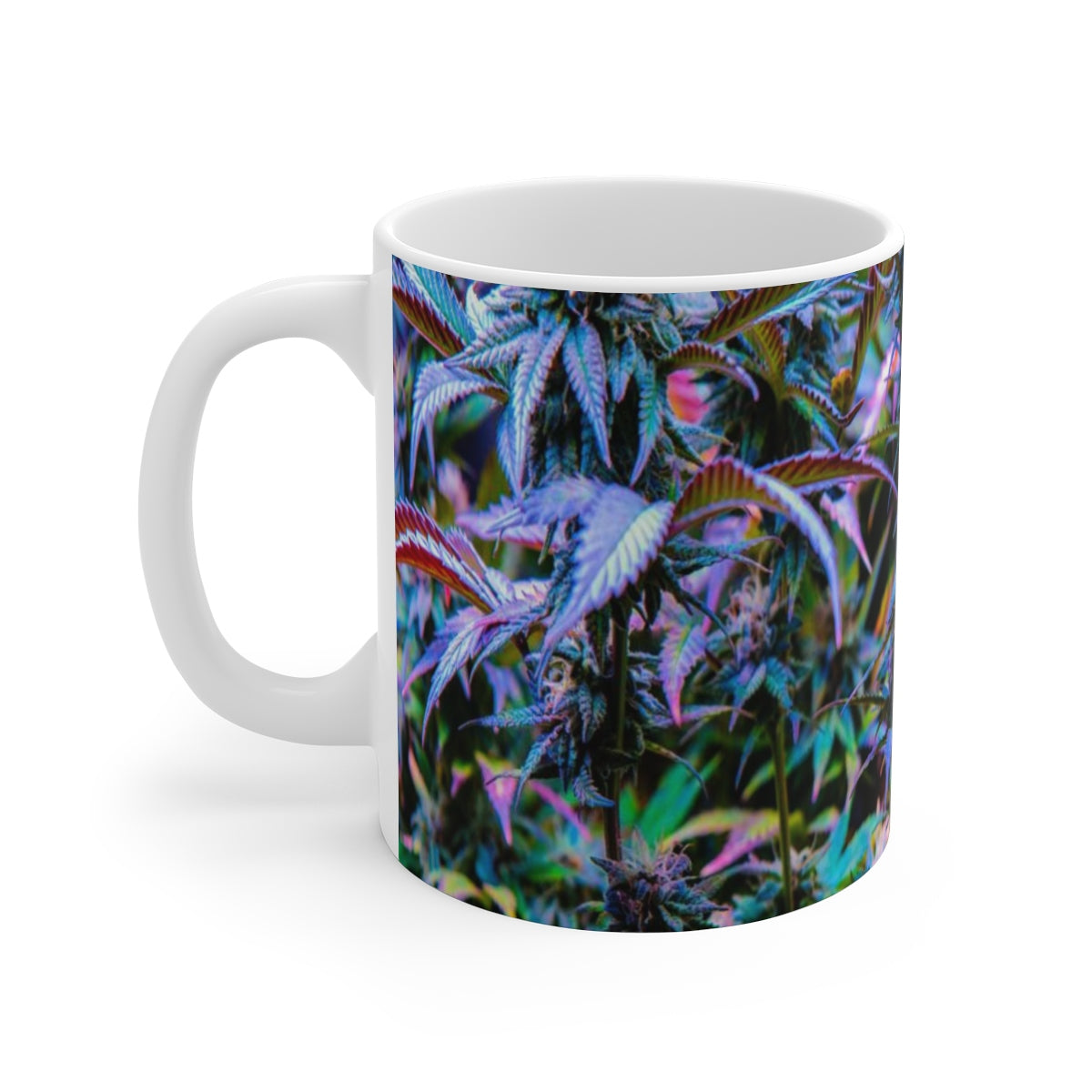 The Rainbow Cannabis White Ceramic Mug