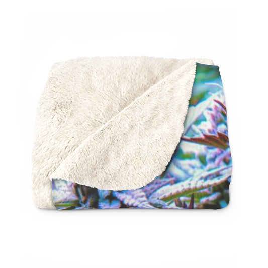 The Rainbow Cannabis Sherpa Fleece Blanket