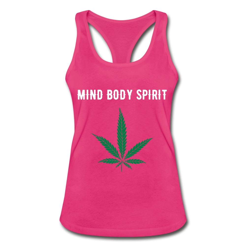 Mind Body Spirit Women's Racerback Tank Top - hot pink
